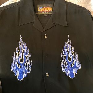 Easy rider men's shirt with blue flames 🔥